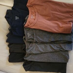 Boys Old Navy Active XL 9 Piece T-shirt Set In Navy, Gray, Black, And Orange.